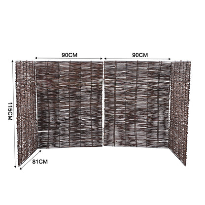 Garden Sanctuary Trash Can Fence Wicker Privacy Fence