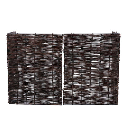 Garden Sanctuary Trash Can Fence Wicker Privacy Fence