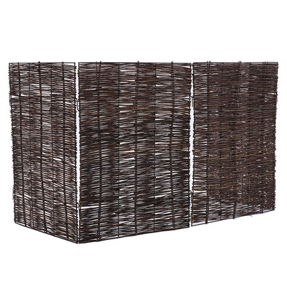 Garden Sanctuary Trash Can Fence Wicker Privacy Fence