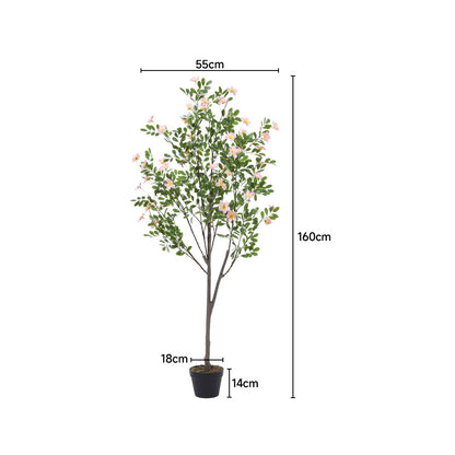 Artificial Frangipani Blossom Tree in Pot for Decoration