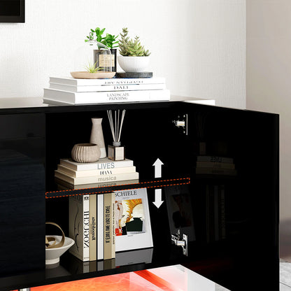 Recessed Electric Fireplace TV Stand with Remote Control
