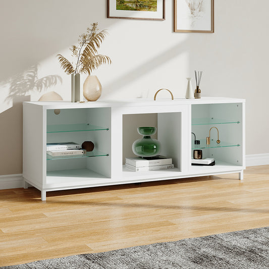 Freestanding TV Stand Entertainment Center with 18 Fireplace