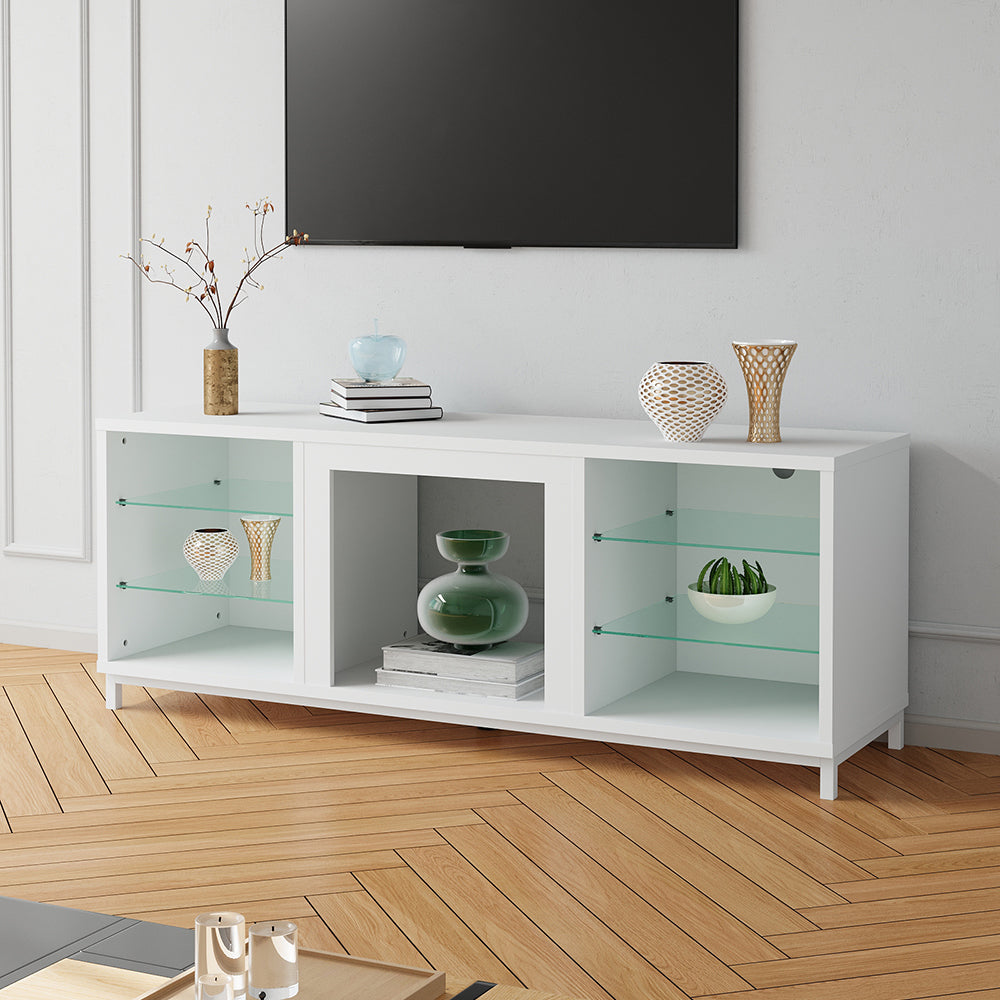 Freestanding TV Stand Entertainment Center with 18 Fireplace
