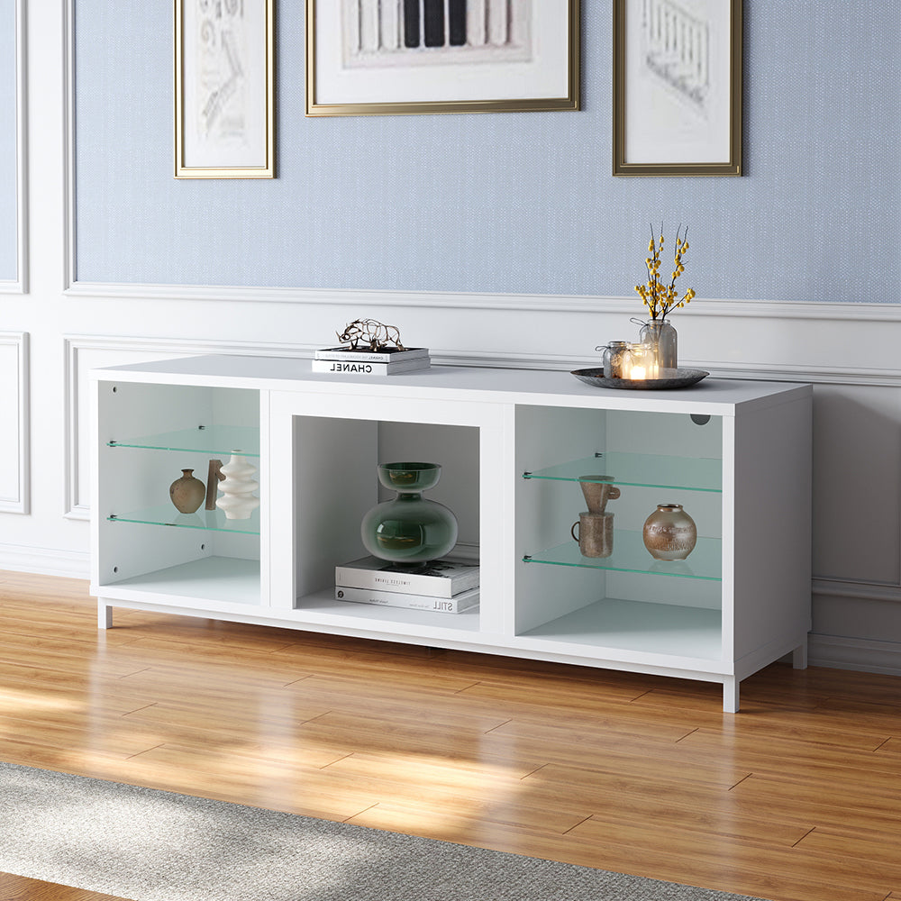 Freestanding TV Stand Entertainment Center with 18 Fireplace
