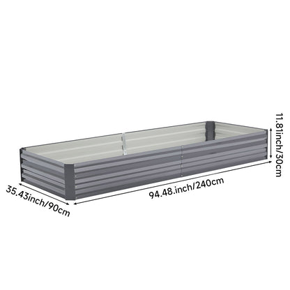 Outdoor Rectangular Metal Raised Garden Bed