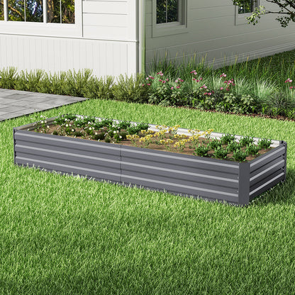 Outdoor Rectangular Metal Raised Garden Bed