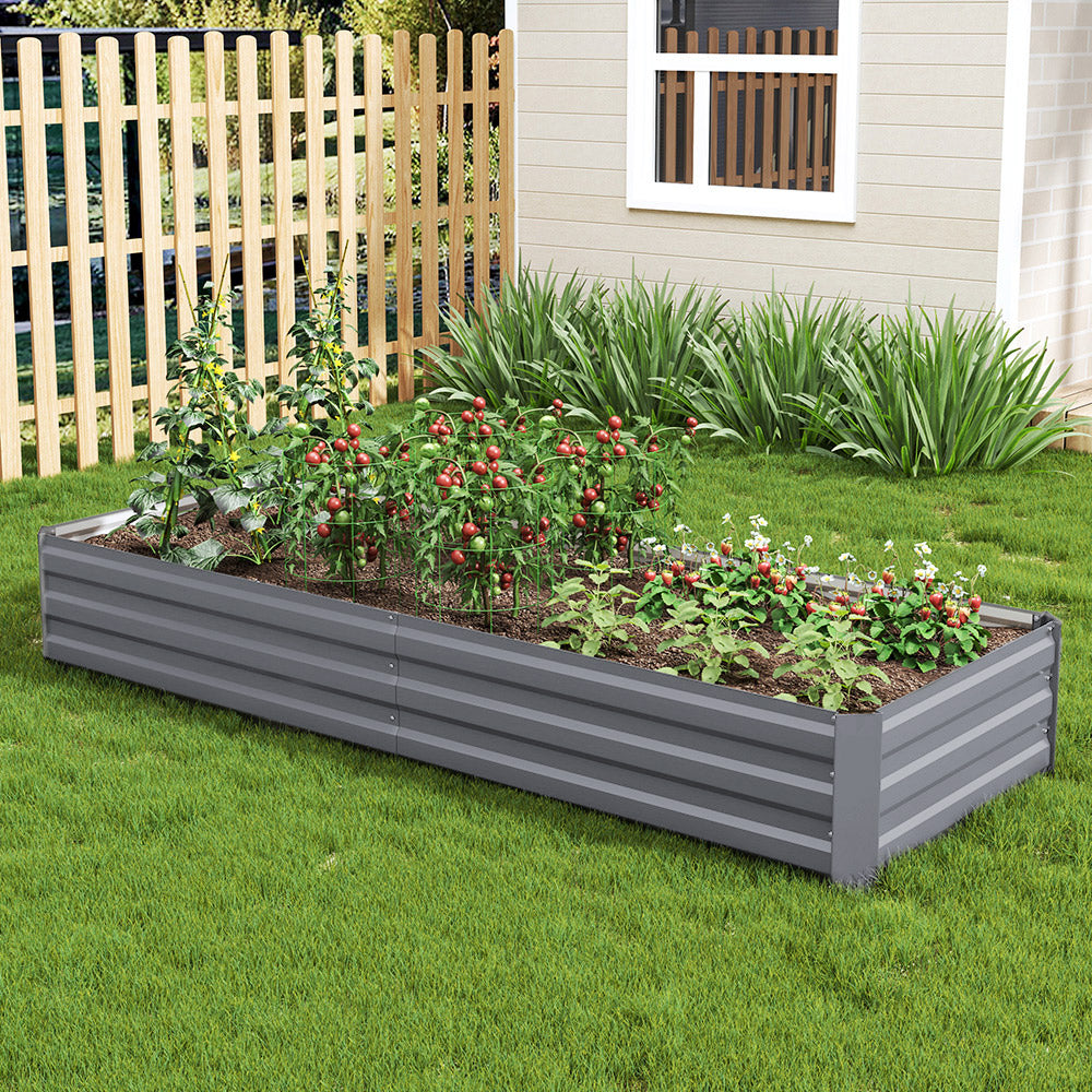 Outdoor Rectangular Metal Raised Garden Bed