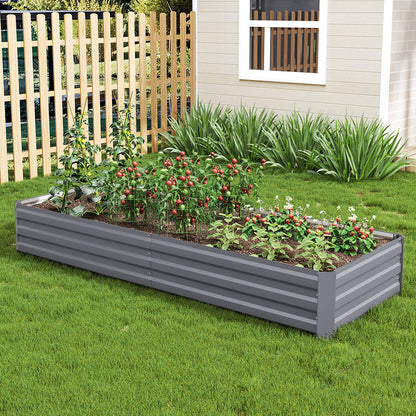 Outdoor Rectangular Metal Raised Garden Bed