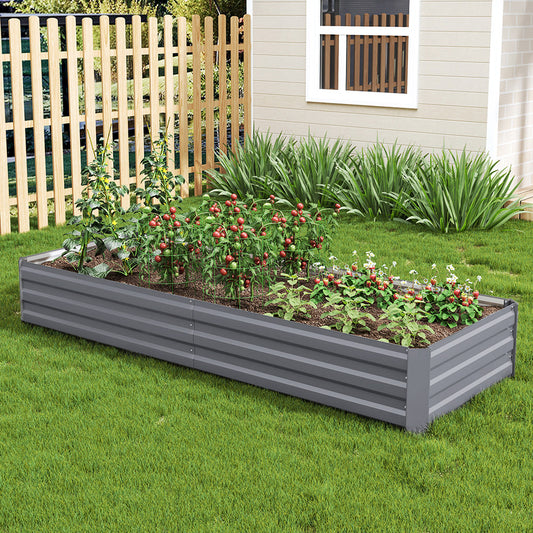 Outdoor Rectangular Metal Raised Garden Bed
