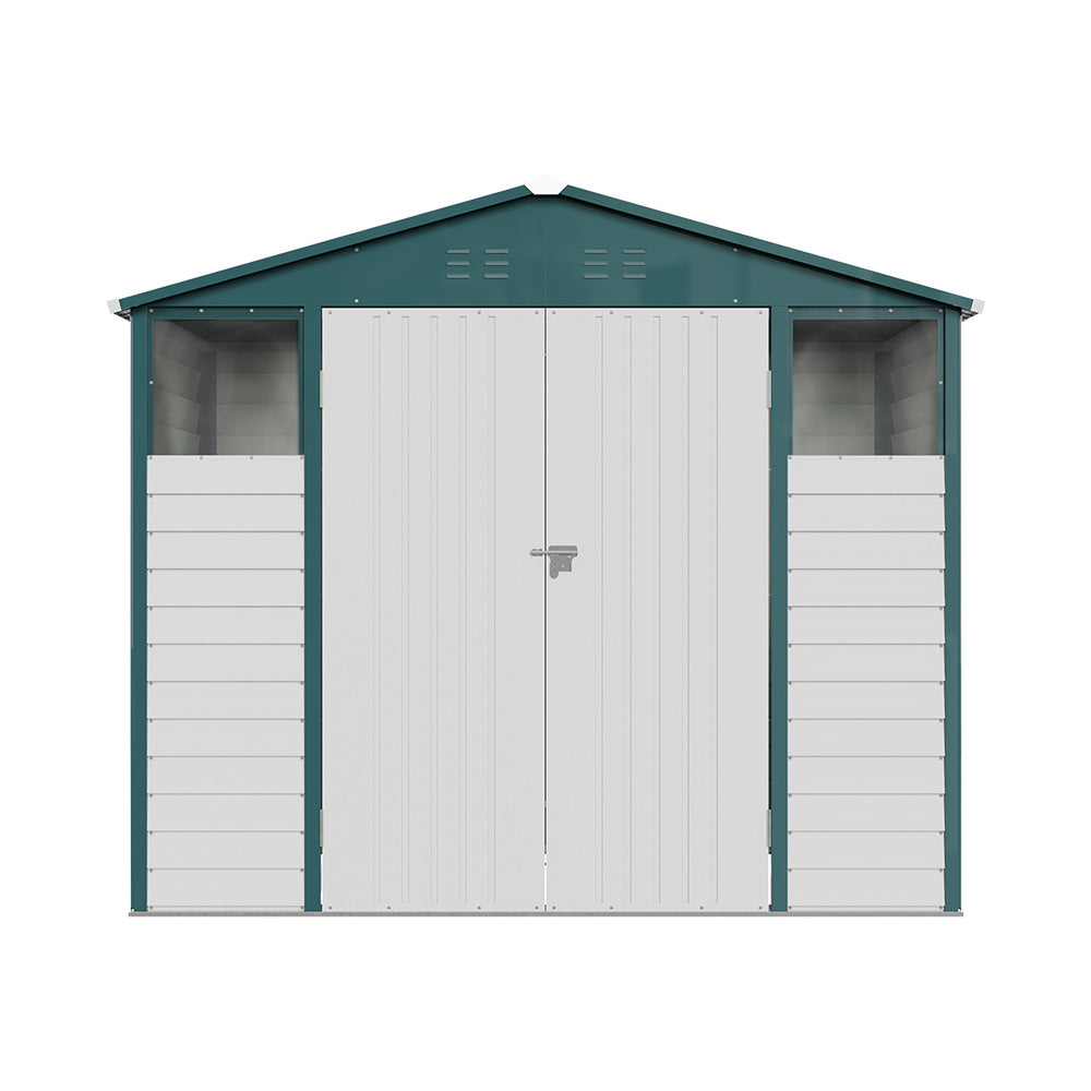 8x5.7FT Metal Apex Roof Garden Storage Shed