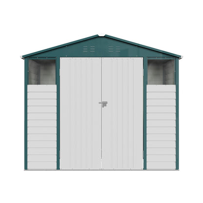 8x5.7FT Metal Apex Roof Garden Storage Shed