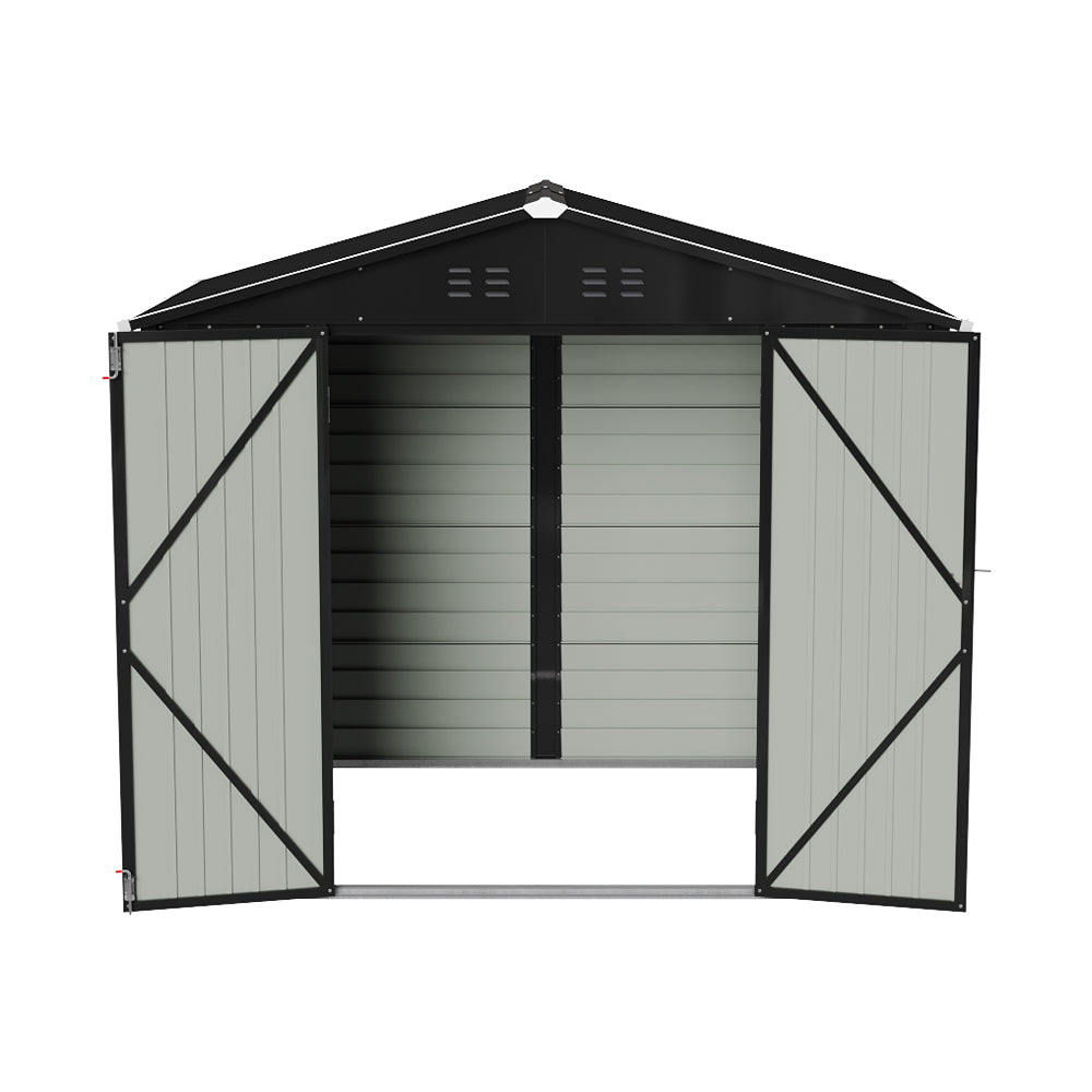 8x5.7FT Metal Apex Roof Garden Storage Shed
