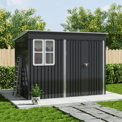 9X6FT Outdoor Metal Garden Storage Shed