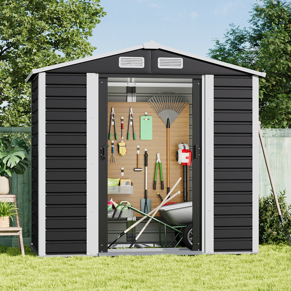 4X7FT Outdoor Metal Garden Storage Shed