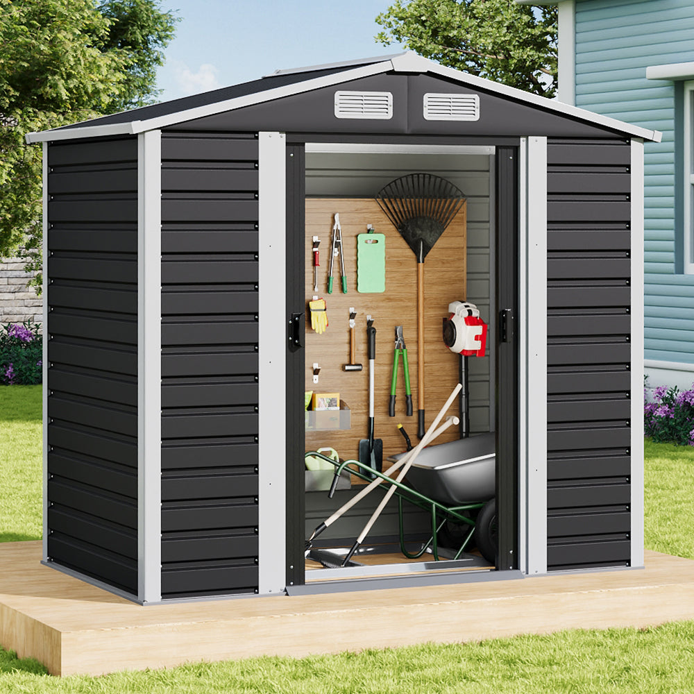 4X7FT Outdoor Metal Garden Storage Shed