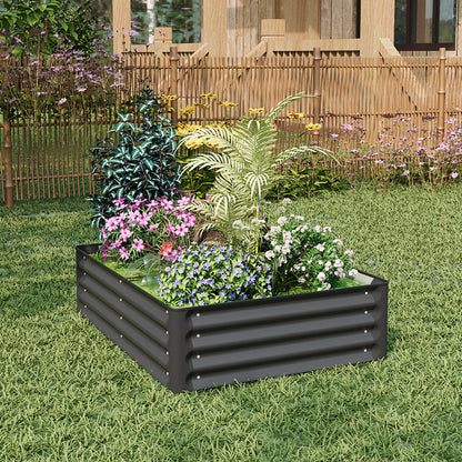 Rectangular Galvanized Steel Raised Garden Bed
