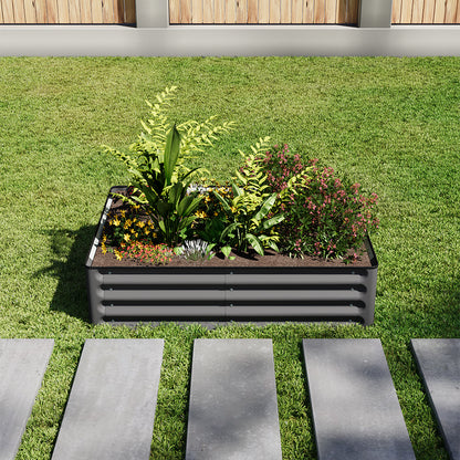 Rectangular Galvanized Steel Raised Garden Bed