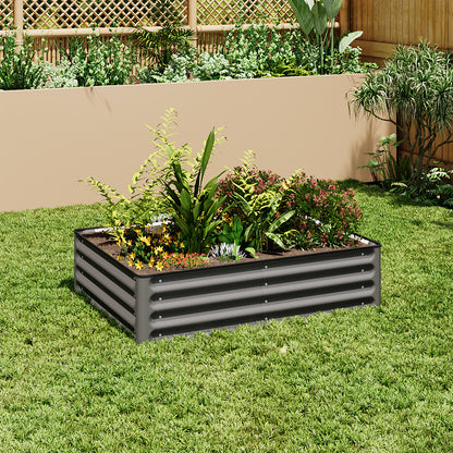 Rectangular Galvanized Steel Raised Garden Bed