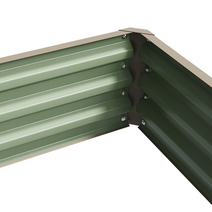 L-Shaped Galvanized Steel Raised Garden Bed