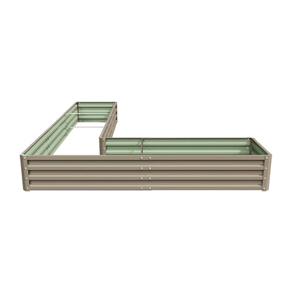 L-Shaped Galvanized Steel Raised Garden Bed