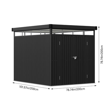 2 X 2.6 X 2M Metal Garden Tool Shed