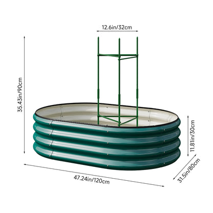 Sleek Galvanized Steel Raised Garden Bed