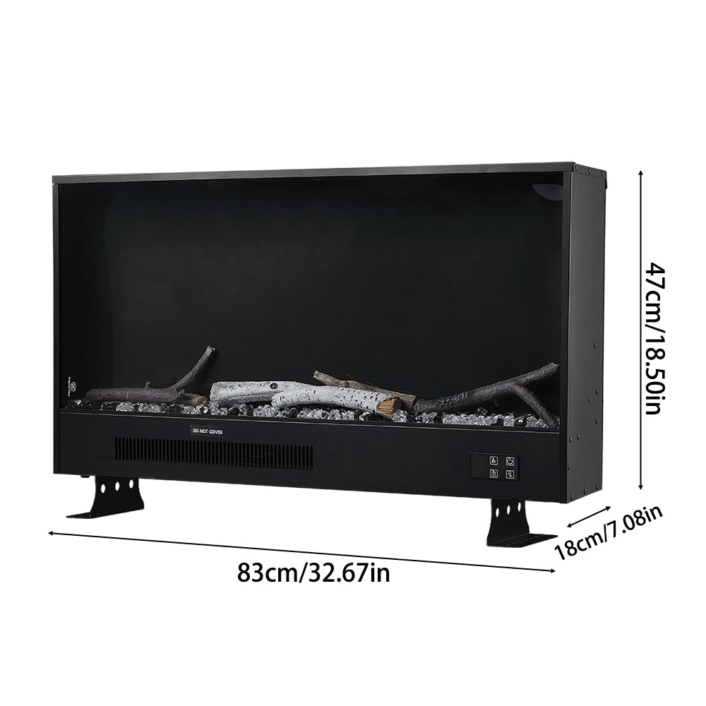 Recessed Electric Fireplace with Remote Control