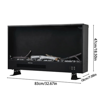 Recessed Electric Fireplace with Remote Control