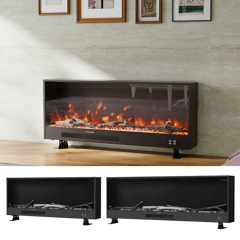 Recessed Electric Fireplace with Remote Control