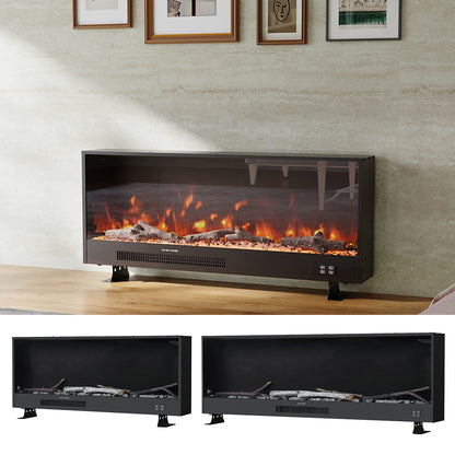 Recessed Electric Fireplace with Remote Control