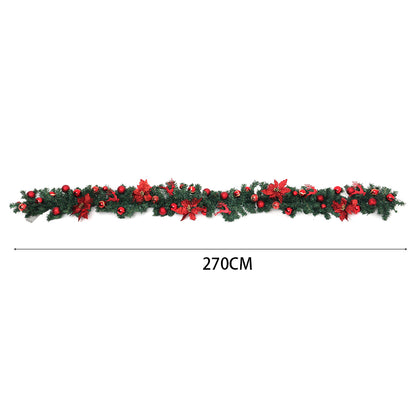 2.7m LED Light String Berry Ball Flower Garland Christmas Decor