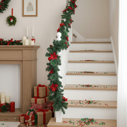 2.7m LED Light String Berry Ball Flower Garland Christmas Decor