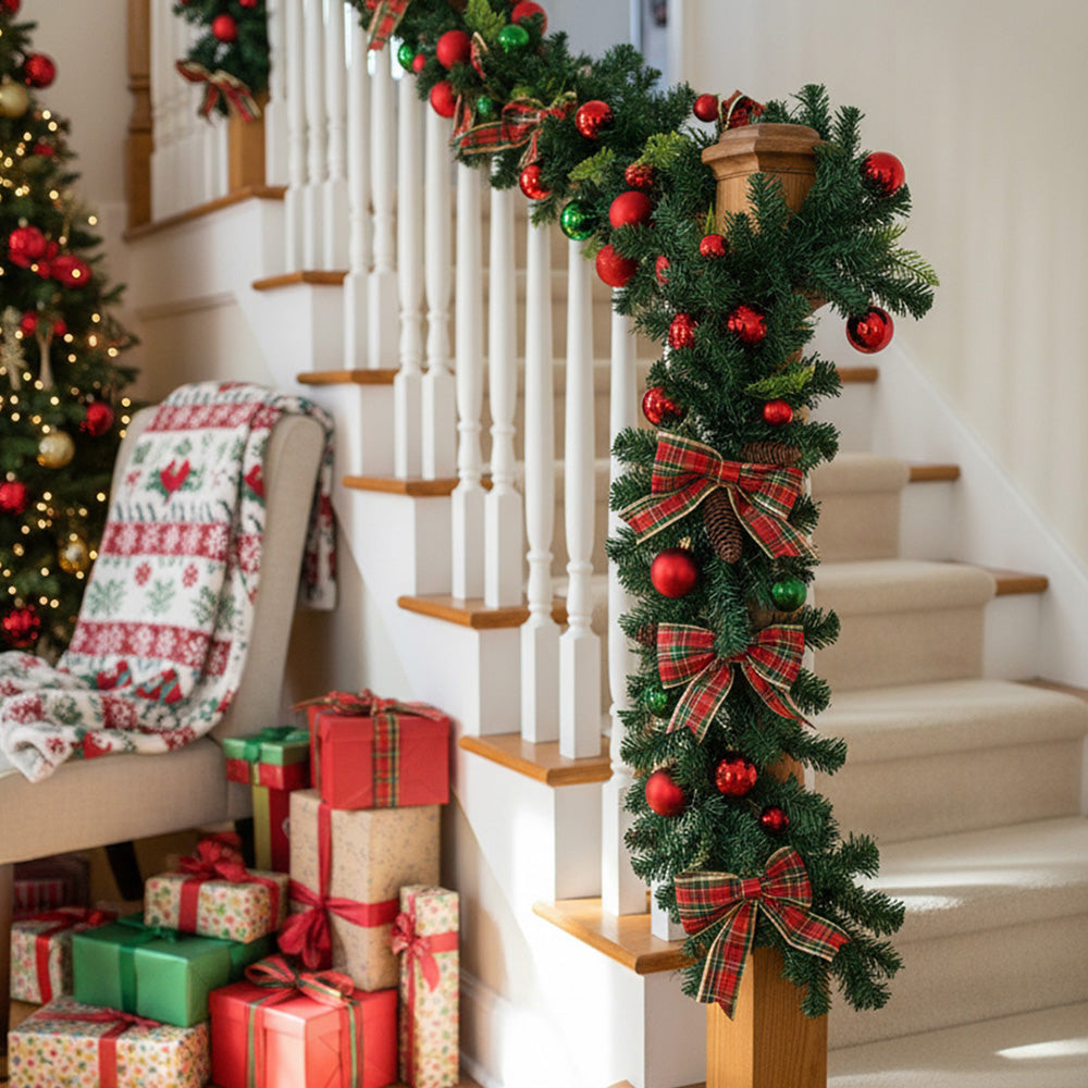 2.7m LED Light String Berry Ball Flower Garland Christmas Decor