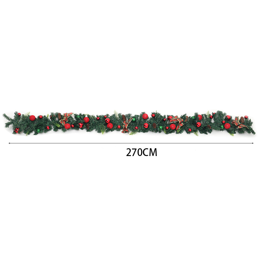 2.7m LED Light String Berry Ball Flower Garland Christmas Decor