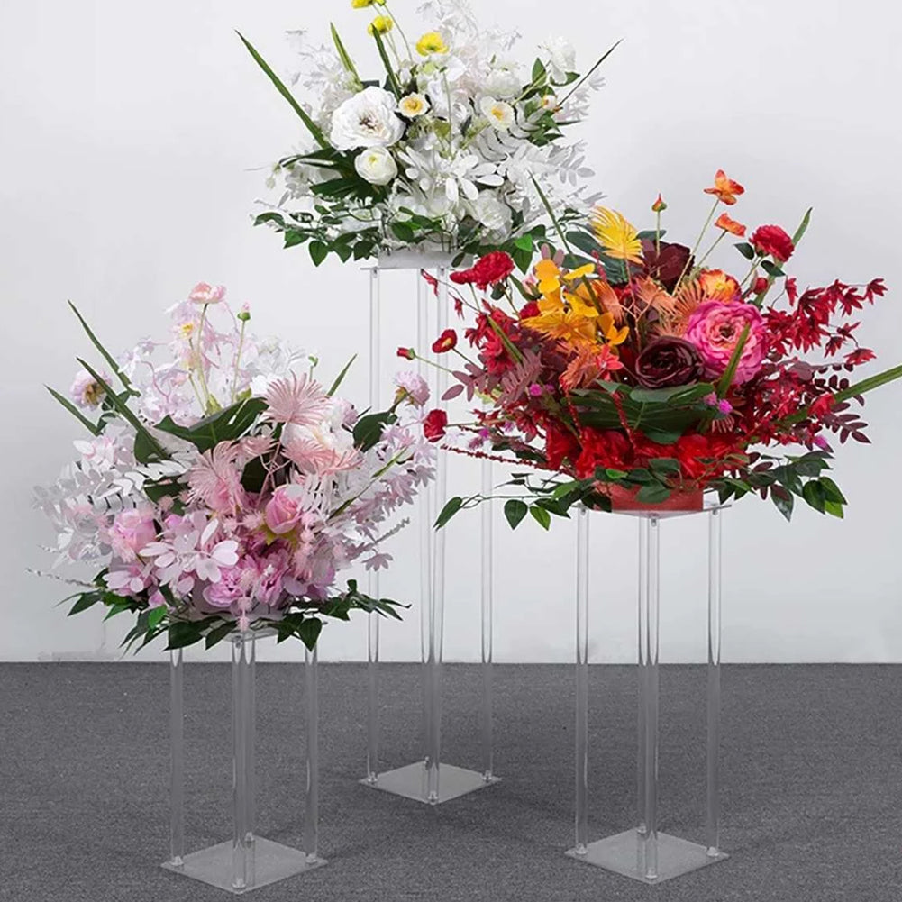 Transparent Acrylic Flower Stand for Wedding Decor and Road Lead