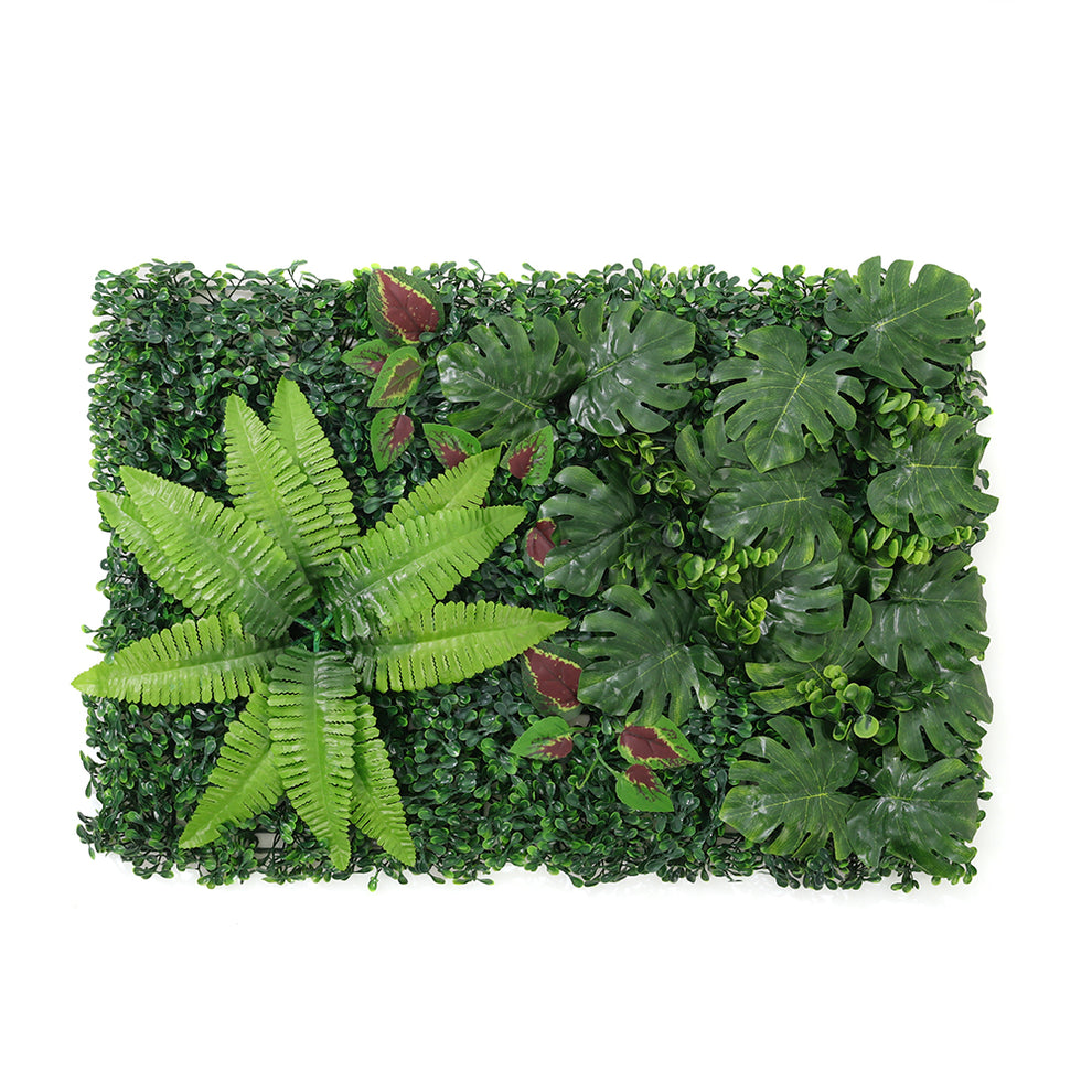 Artificial Plant Hedge Greenery Wall Panel with Assorted Foliage