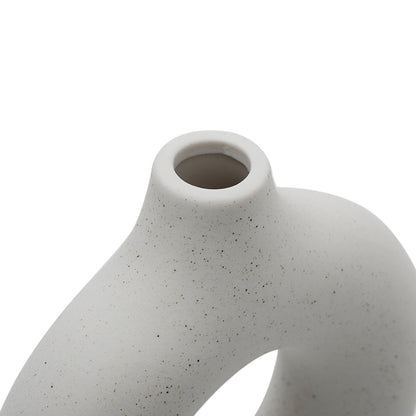 Nordic Style Ceramic Round Vase in White
