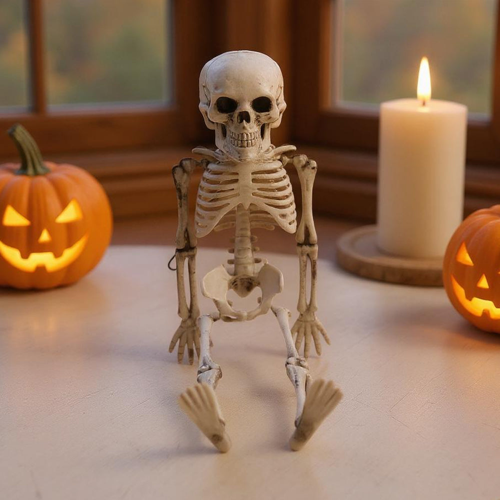 Realistic Posable Hanging Skeleton for Halloween