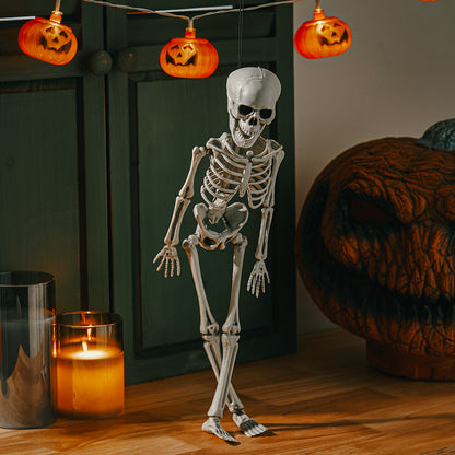 Realistic Posable Hanging Skeleton for Halloween