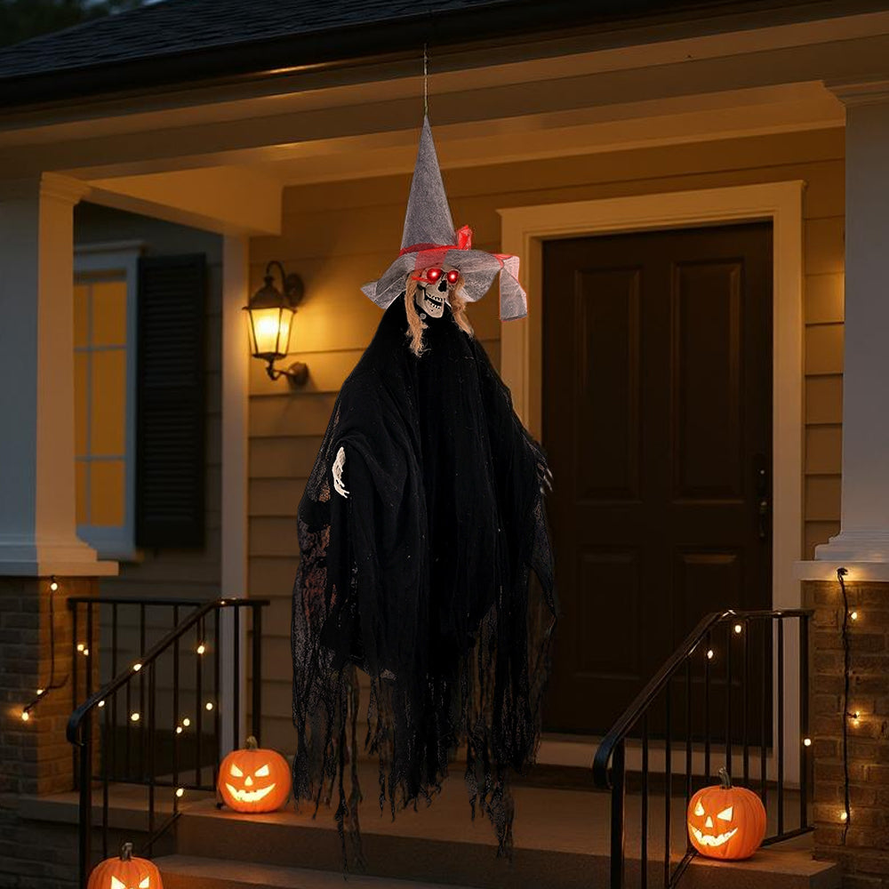 Halloween Voice-Activated Hanging Witch