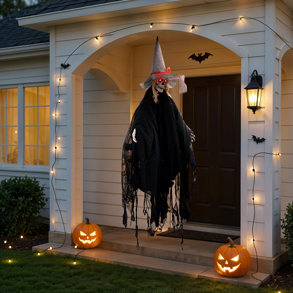 Halloween Voice-Activated Hanging Witch