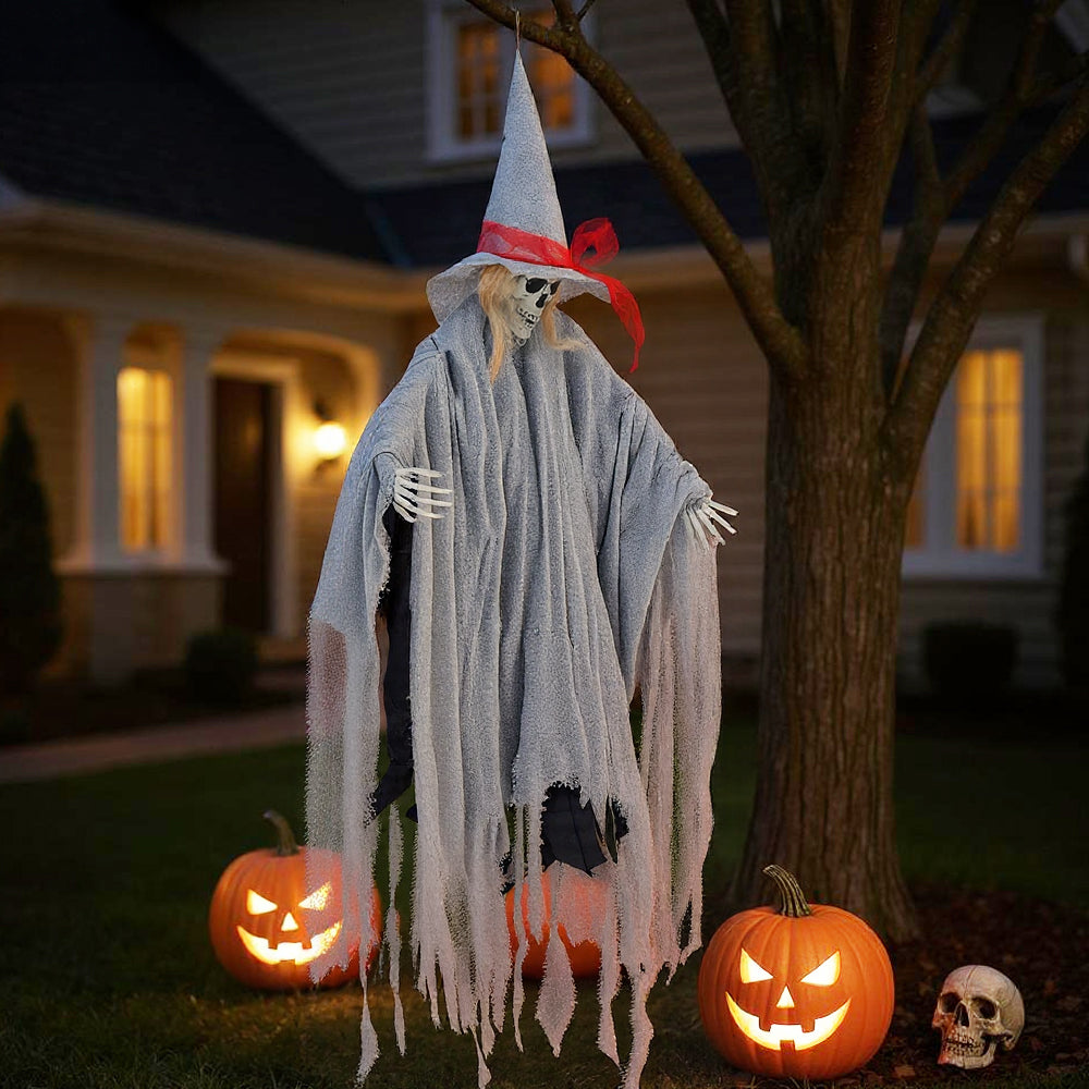 Halloween Voice-Activated Hanging Witch
