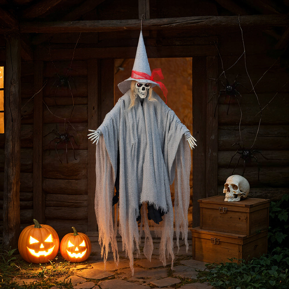 Halloween Voice-Activated Hanging Witch