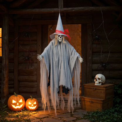 Halloween Voice-Activated Hanging Witch