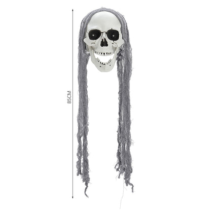 Halloween Hanging Skull with Glowing Eyes