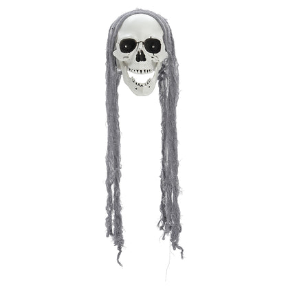 Halloween Hanging Skull with Glowing Eyes