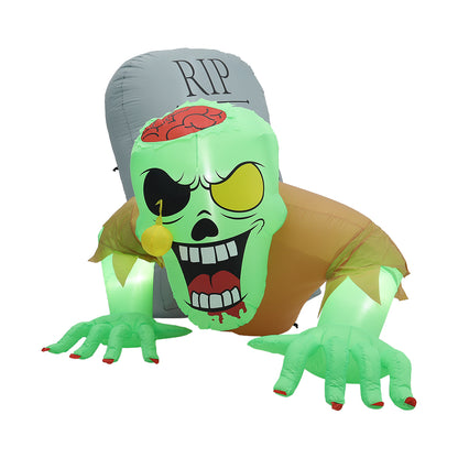 Zombie Tombstone Halloween Inflatable with Lights