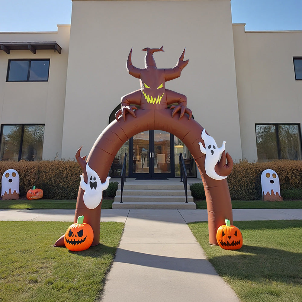 Arch Ghost Pumpkins Halloween Inflatable