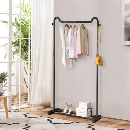 Lifeideas Freestanding Black Metal Garment Rack