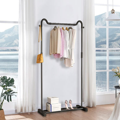 Lifeideas Freestanding Black Metal Garment Rack